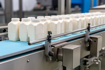 牛奶包装车间生产线传送带