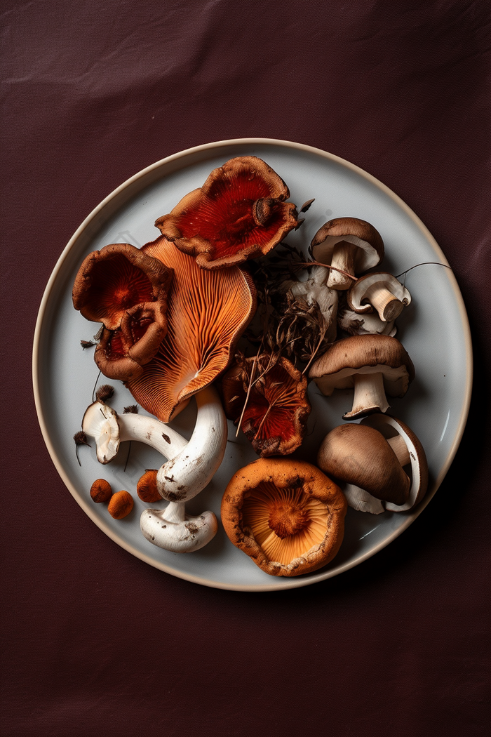火锅食材菌菇蘑菇盆子