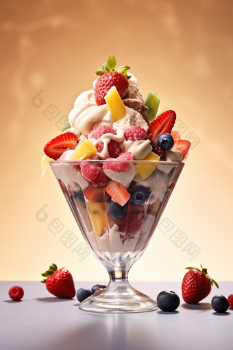 冰淇淋水果杯<strong>雪糕草莓</strong>