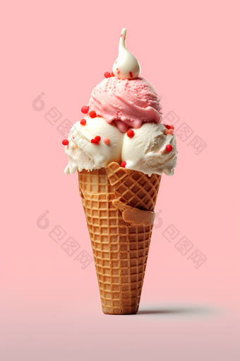 冰淇淋甜筒甜品清凉