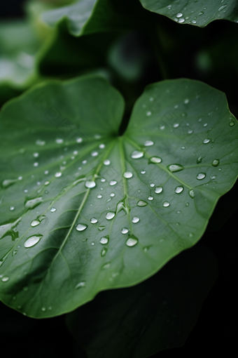 植物上的露珠近距水珠水滴