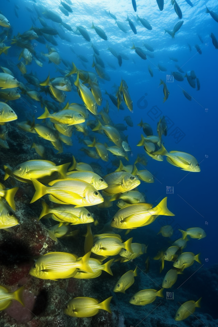 海底的深海鱼群类成群