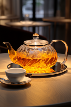 桌子上的红茶摄影图4