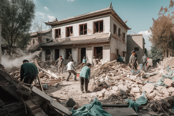 建筑拆除拆迁现场横图违建搬迁