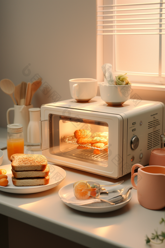 早餐面包机烤箱健康早午餐