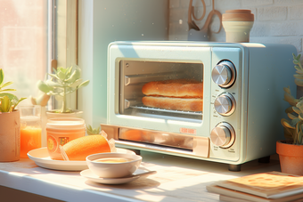 早餐面包机烤箱干净健康