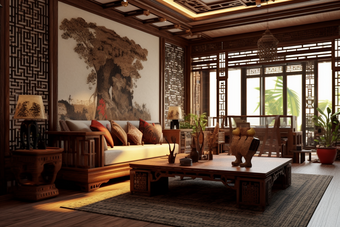 中式传统室内装修风格家居设计