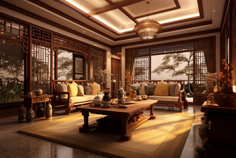 中式传统室内装修摄影图7