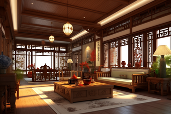 中式传统室内装修风格中国风