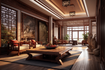 中式传统室内装修中国风古典装修