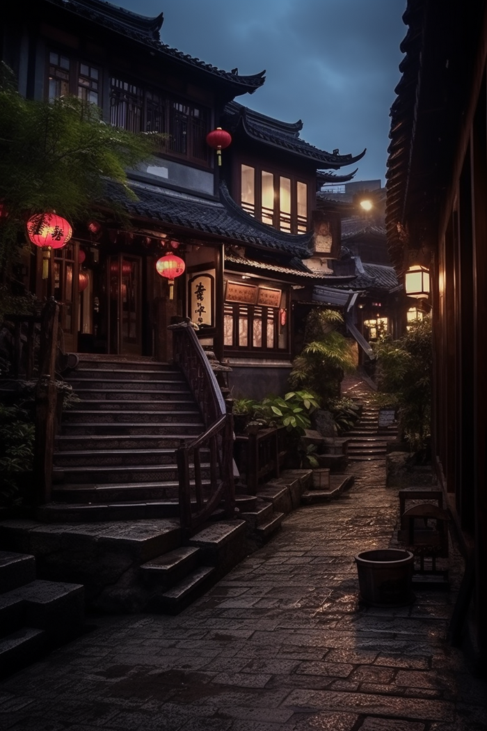 中国古镇夜色摄影图22