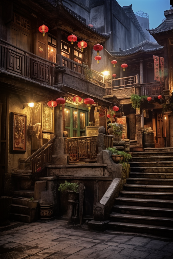中国古镇夜色摄影图18