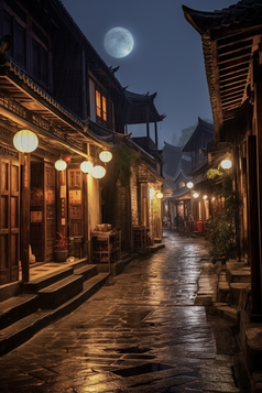 中国古镇夜色摄影图38