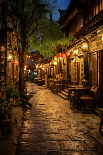 中国古镇夜色摄影图37