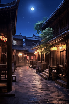中国古镇夜色摄影图17