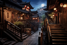 中国古镇夜色摄影图34