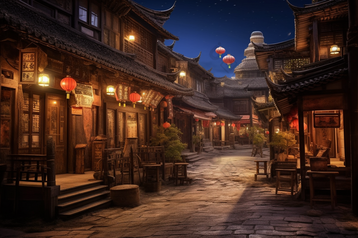 中国古镇夜色摄影图24