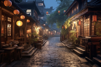 中国古镇夜色摄影图8