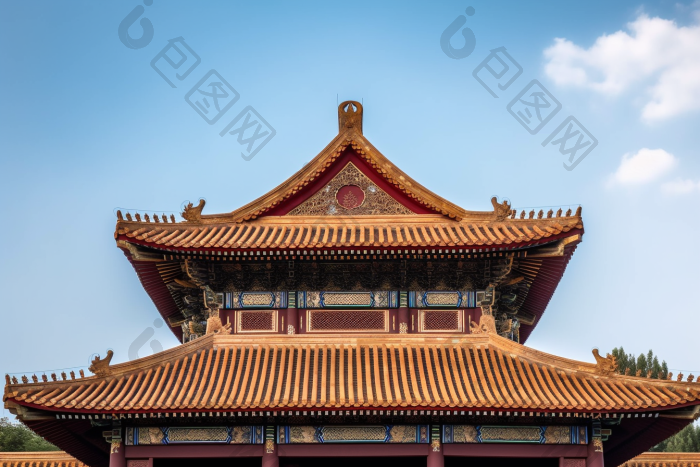 中国古代建筑正面图片-包图网