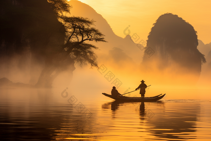 中式山水风景山峰桂林