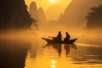 中式山水风景仙景大气