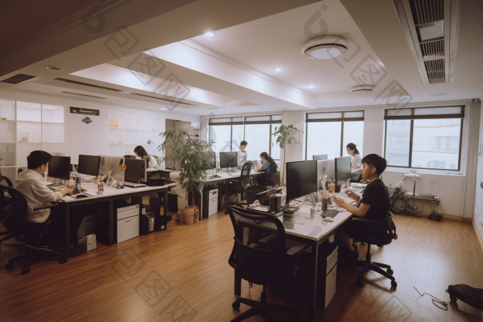 办公室室内工作场景摄影图图片 包图网 