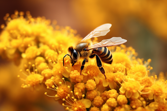 蜜蜂采蜜<strong>自然</strong>鲜花花朵