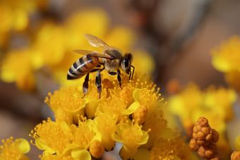 蜜蜂采蜜自然花昆虫