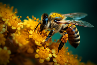 蜜蜂采蜜<strong>自然</strong>鲜花环境