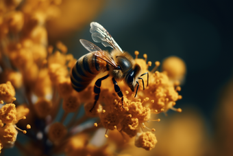 蜜蜂采蜜<strong>自然</strong>蜂蜜花朵