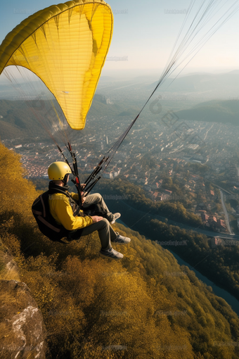 极限运动滑翔伞飞行体育挑战