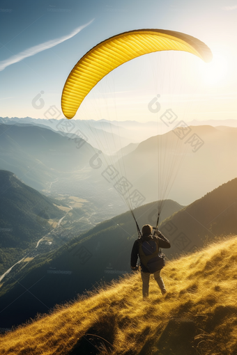 极限运动滑翔伞飞行跳伞挑战