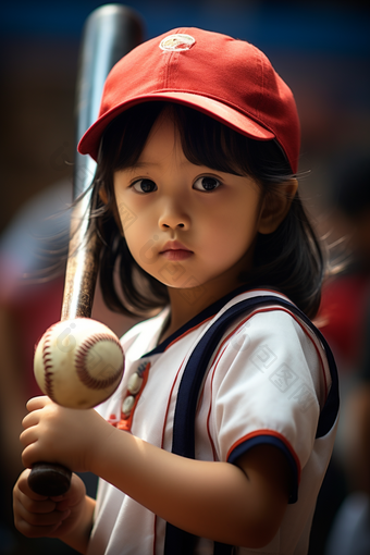打棒球的孩子人物人物特写