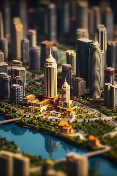 微距城市模型摄影图15