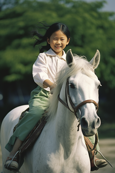 骑马的孩子摄影图14