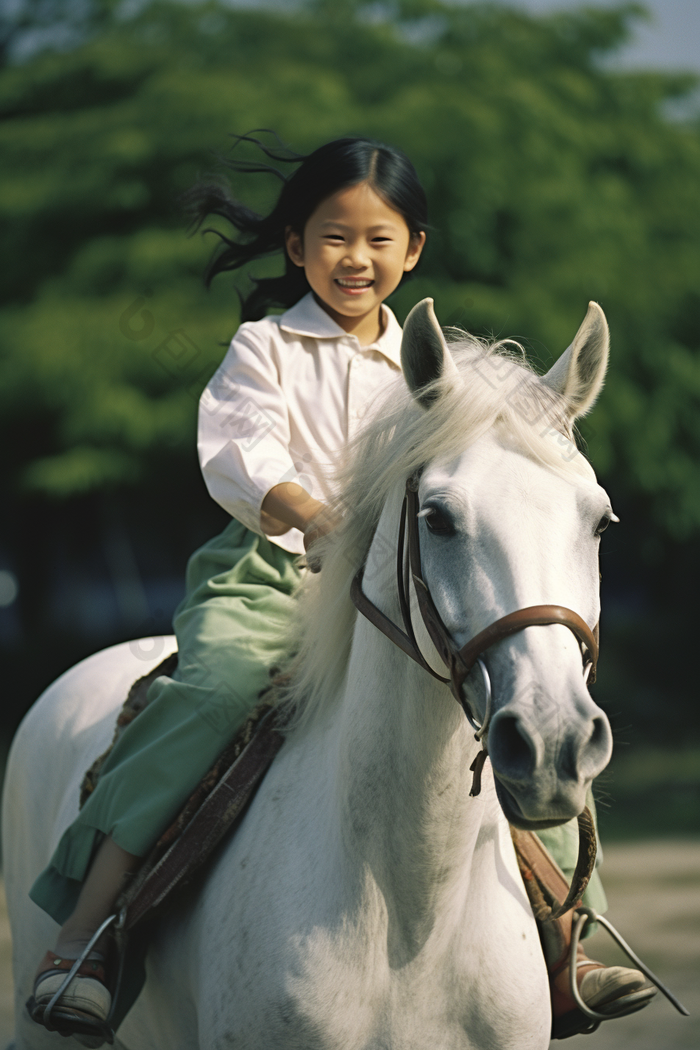 骑马的孩子蒙古活动