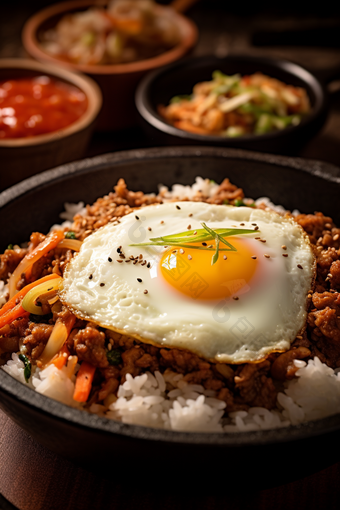 韩国石锅拌饭美食米饭特色