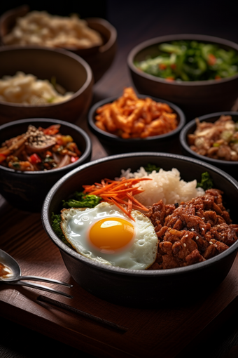 韩国石锅拌饭美食食物食品