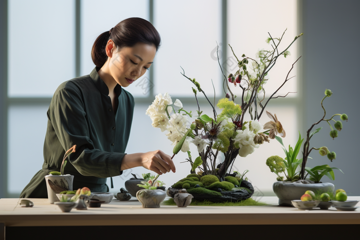 女士插花鲜设计