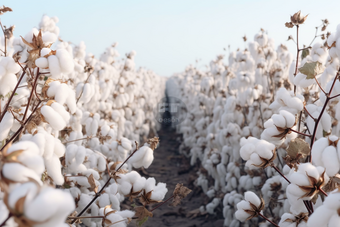 棉花园的棉花收获采摘