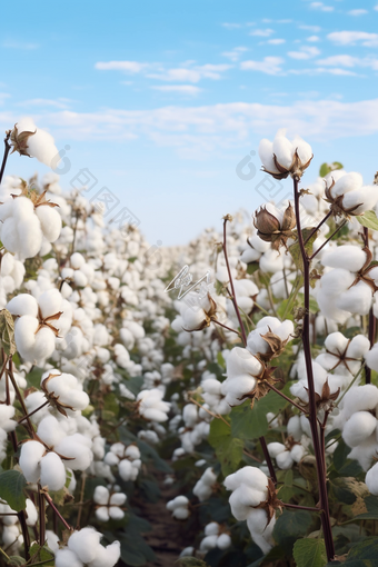 棉花园的棉花新疆棉成熟