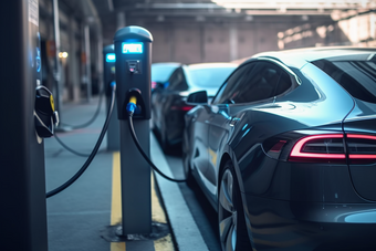充电的新能源车汽车节约
