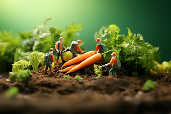 微观的蔬菜世界土地种植