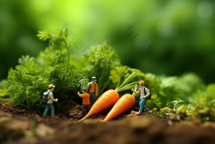 微观的蔬菜世界人物视觉