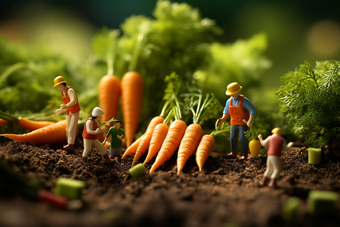 微观的蔬菜世界土地农民