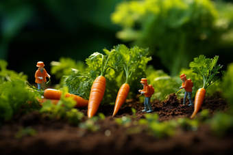 微观的蔬菜世界农民视觉
