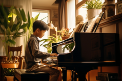 弹钢琴的孩子摄影图21
