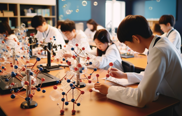 正在做实验的学生图片-包图网