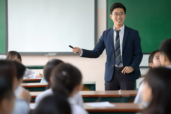 正在上课的老师黑板上女性