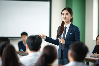 正在上课的老师教育女性